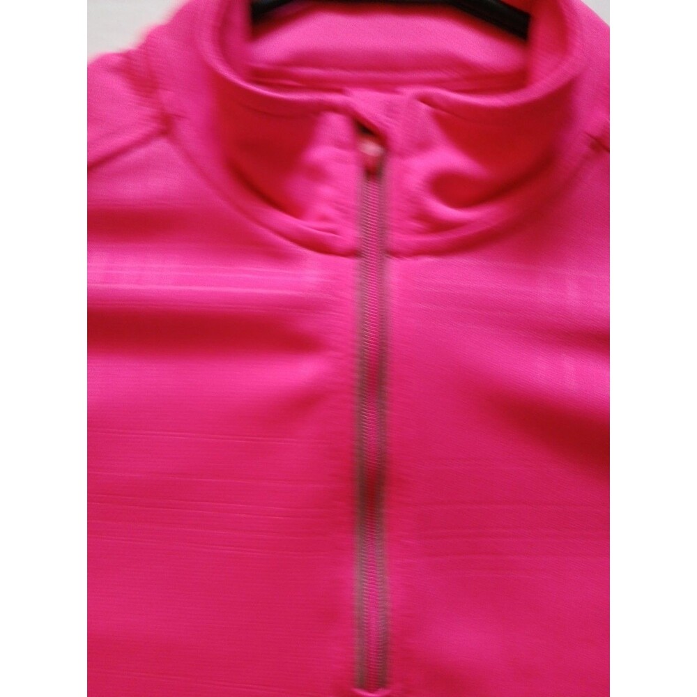 Reebok Women’s Quarter Zip PlayDry Pink-White  Large  Walking Outdoors Thunbhole - Picture 10 of 16